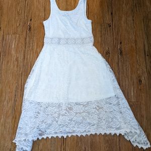 J Gee Girls Cream Dress Size S ( Girls size 14ish)